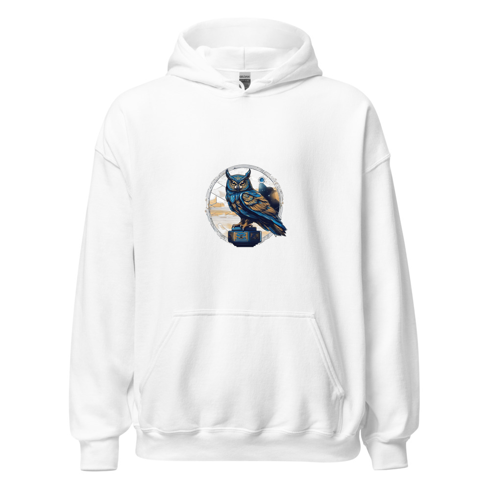 White Hoodie with print art