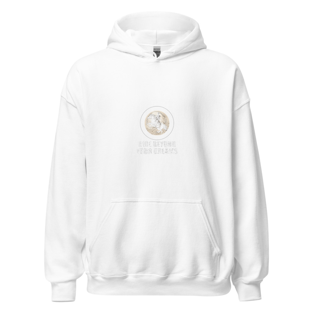 White Hoodie with print art