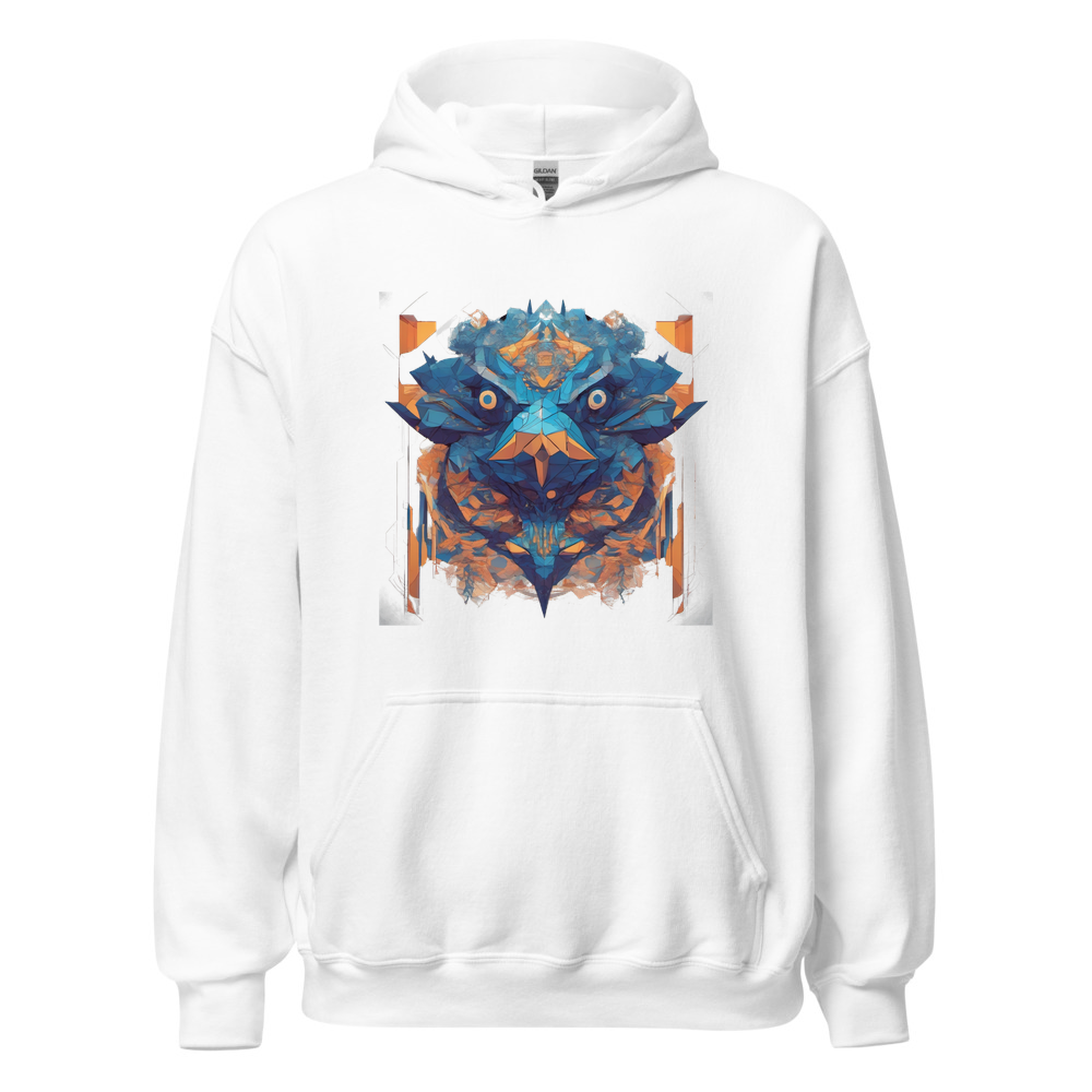White Hoodie with print art