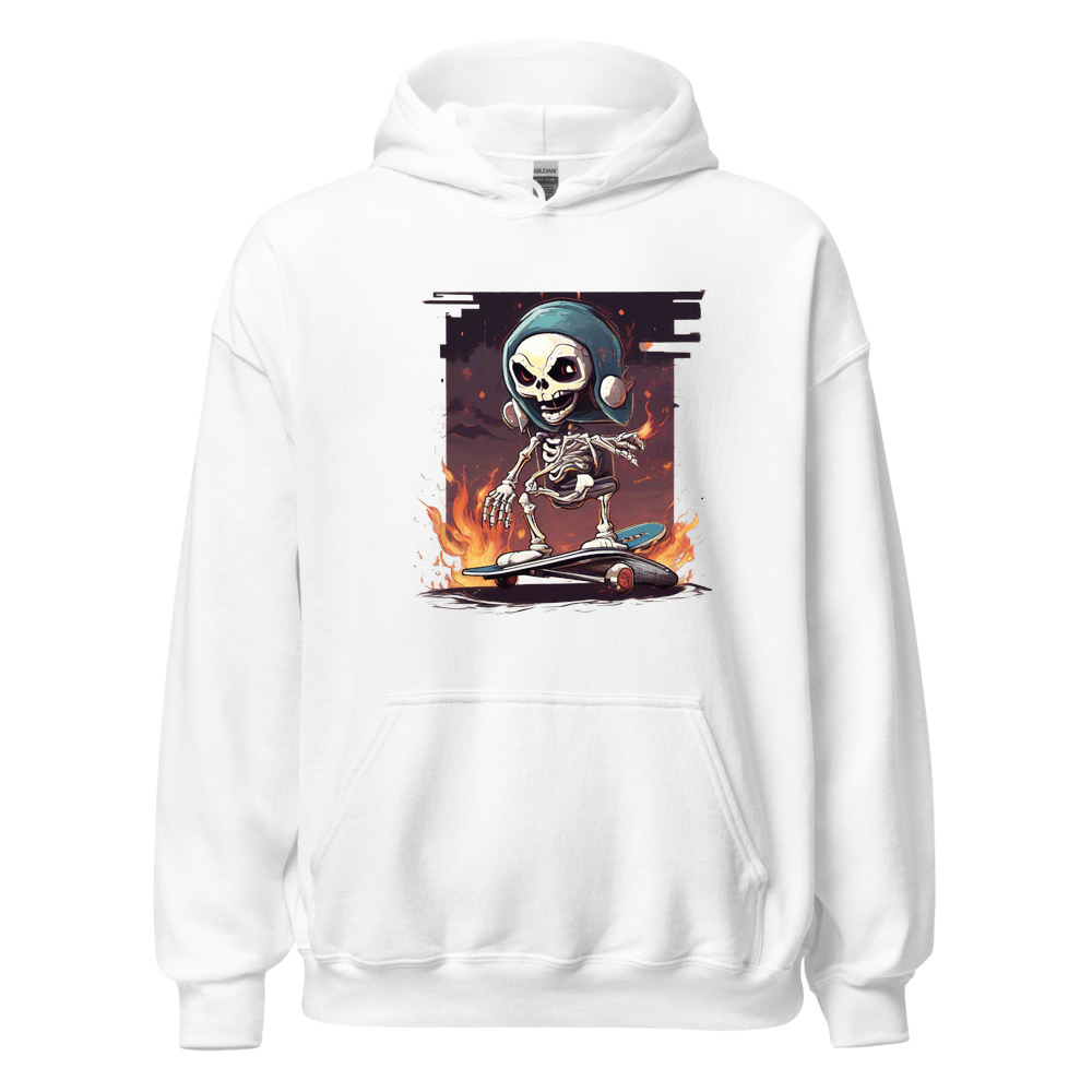 White Hoodie with print art