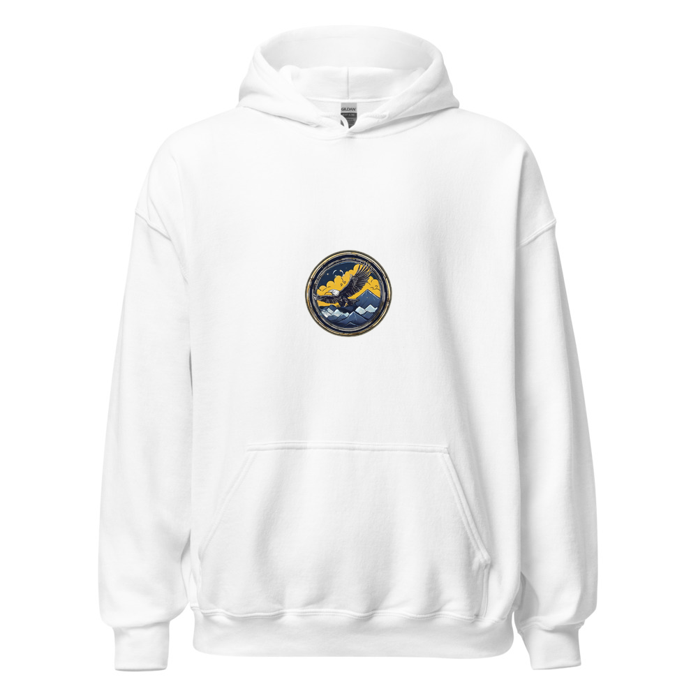 White Hoodie with print art
