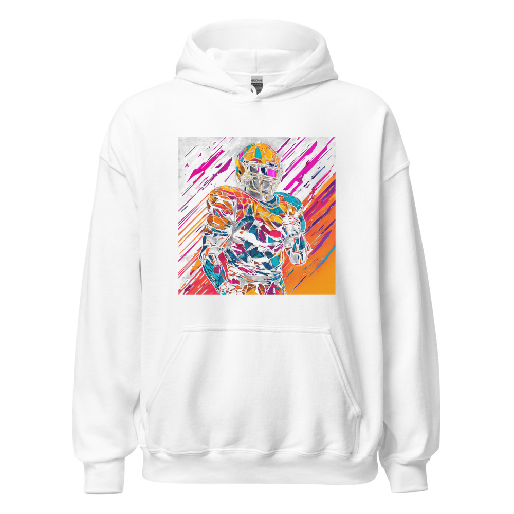 White Hoodie with print art