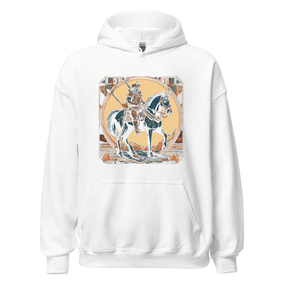White Hoodie with print art