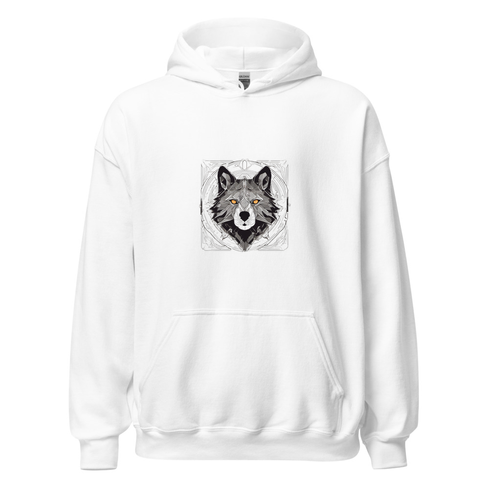 White Hoodie with print art