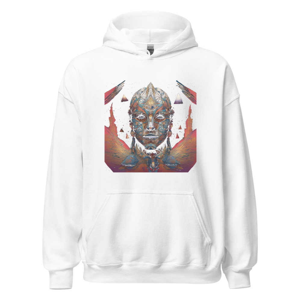 White Hoodie with print art