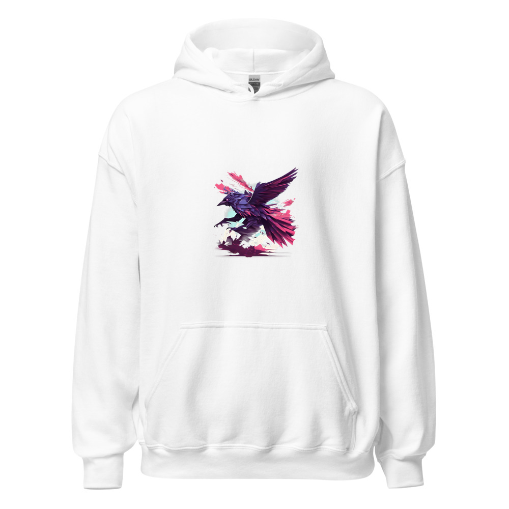 White Hoodie with print art