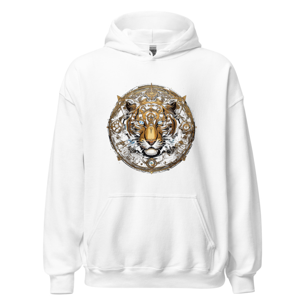 White Hoodie with print art