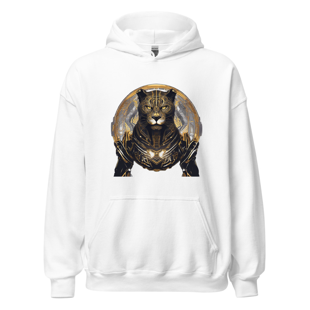 White Hoodie with print art