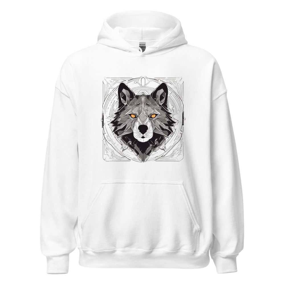 White Hoodie with print art