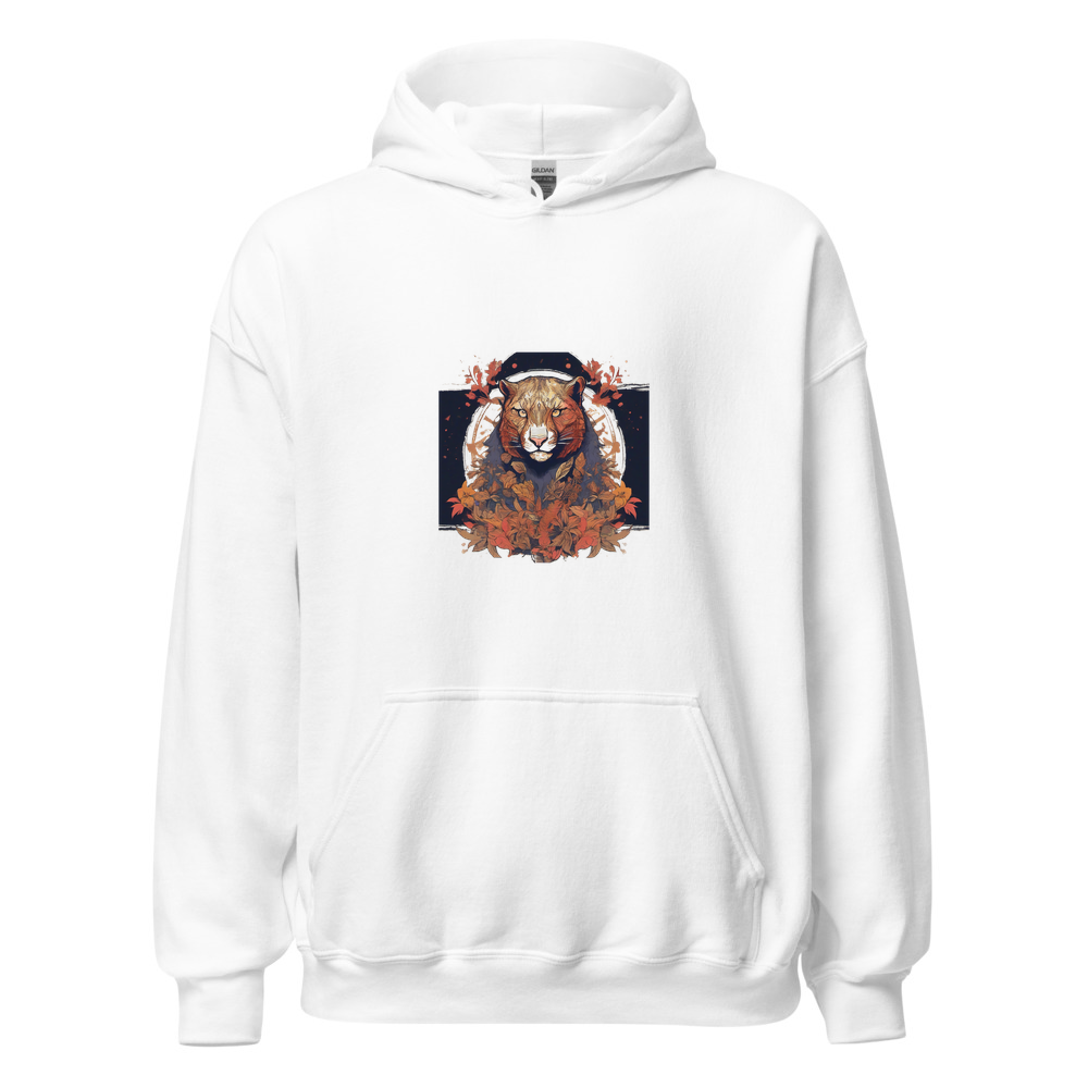 White Hoodie with print art