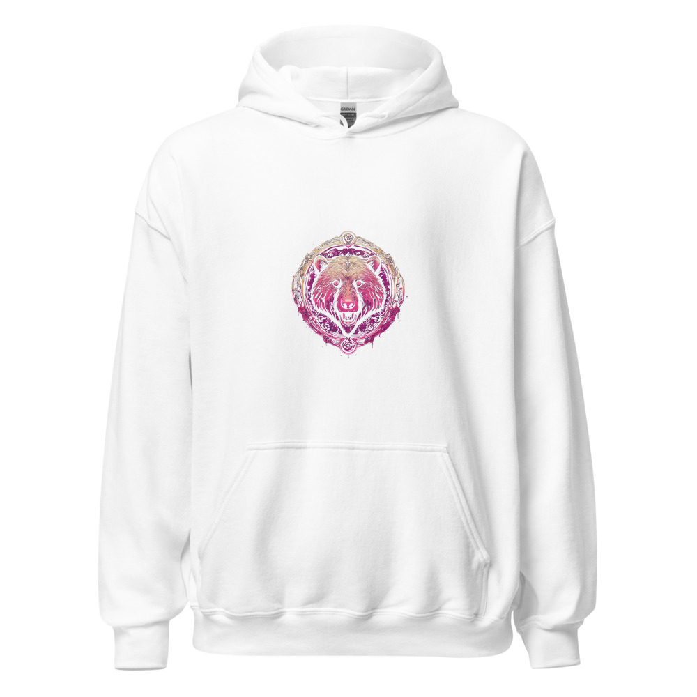 White Hoodie with print art