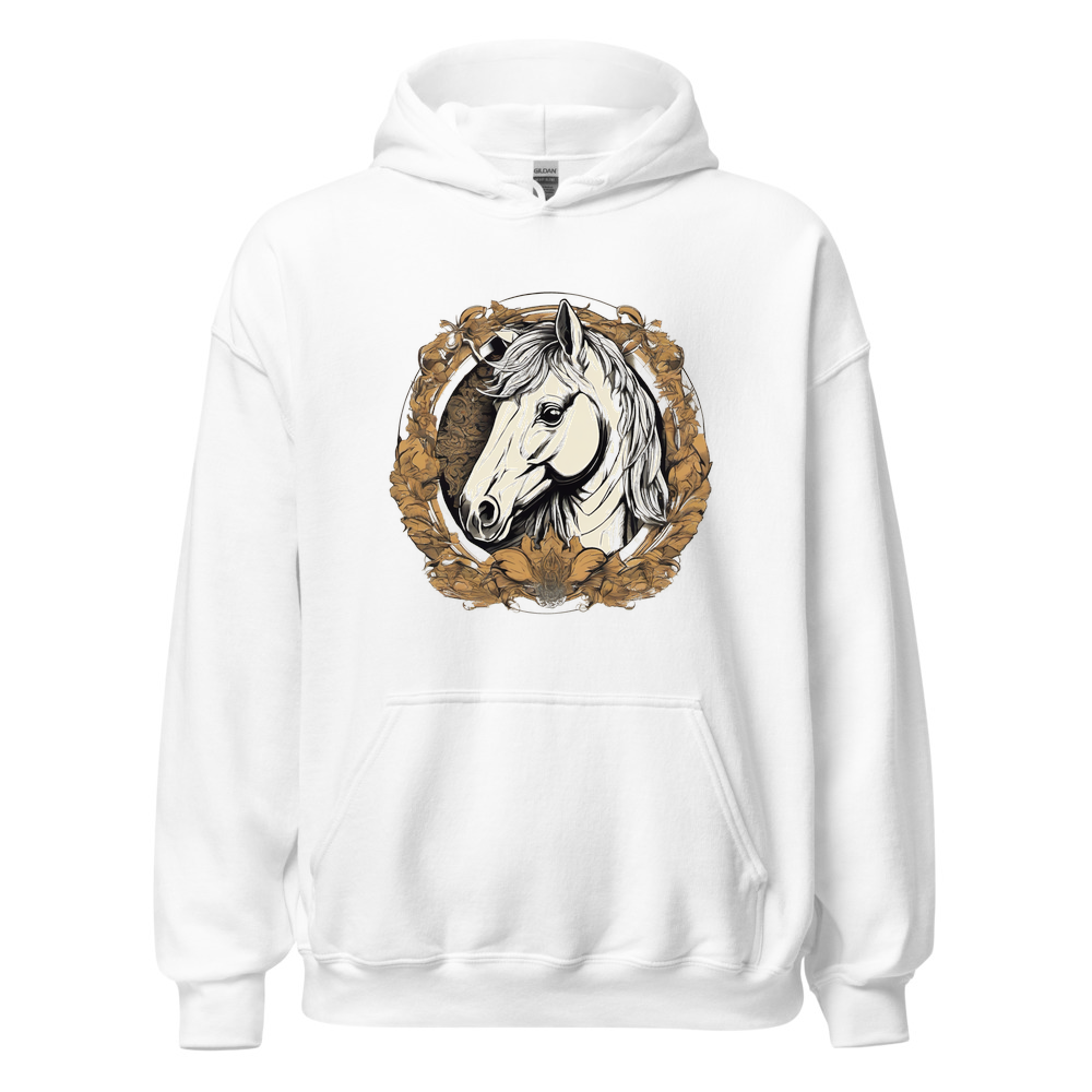 White Hoodie with print art