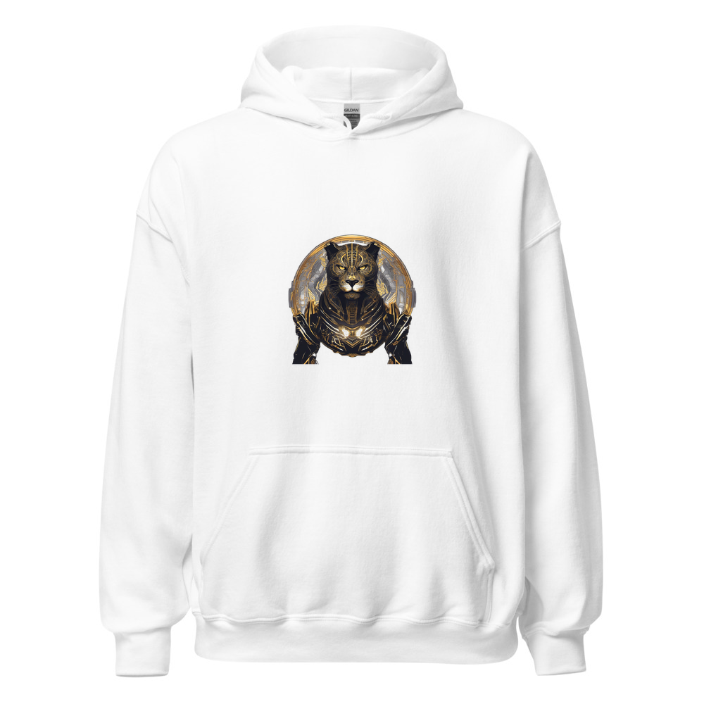 White Hoodie with print art