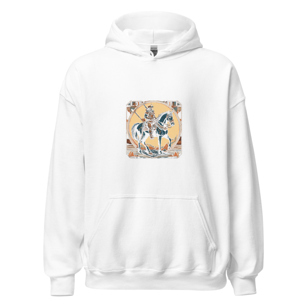 White Hoodie with print art