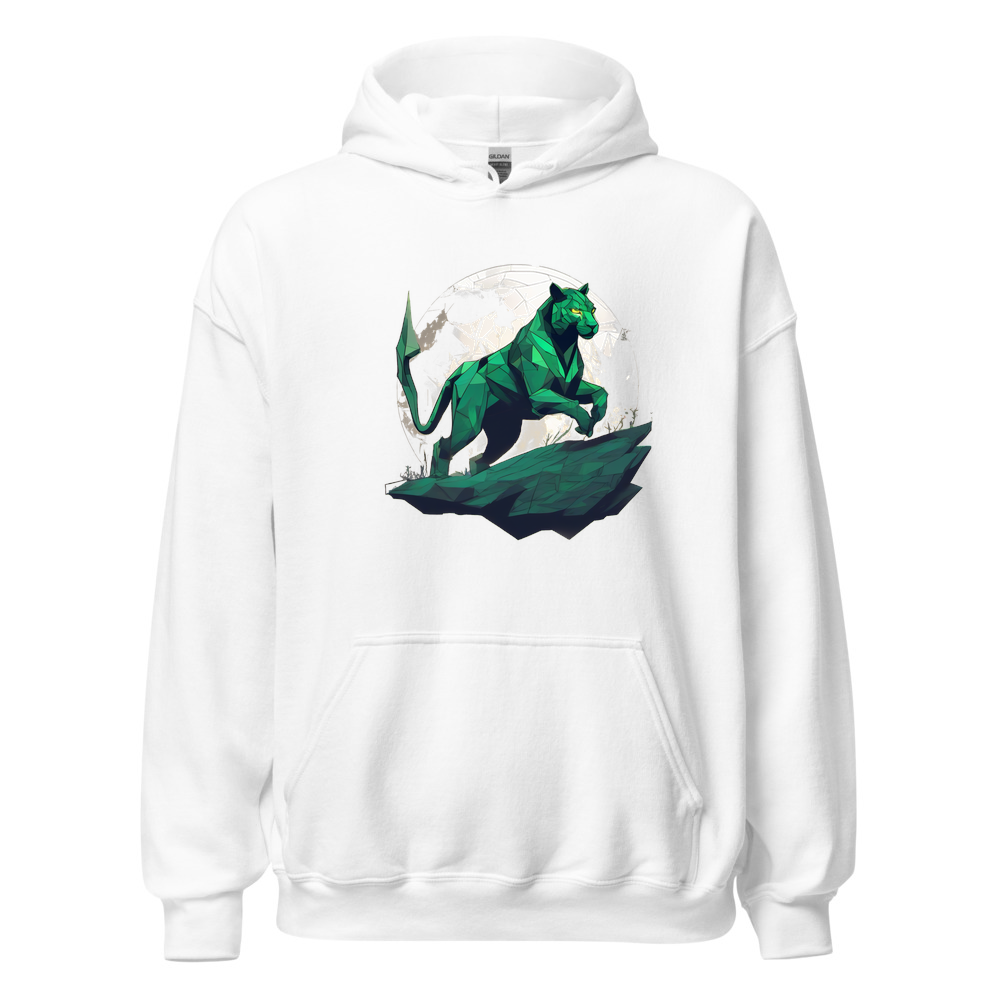 White Hoodie with print art