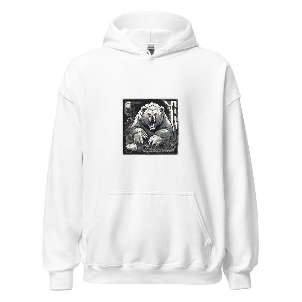 White Hoodie with print art