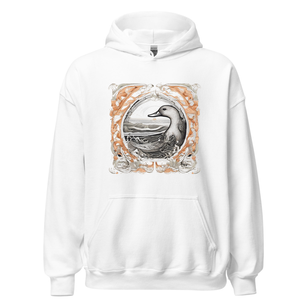 White Hoodie with print art