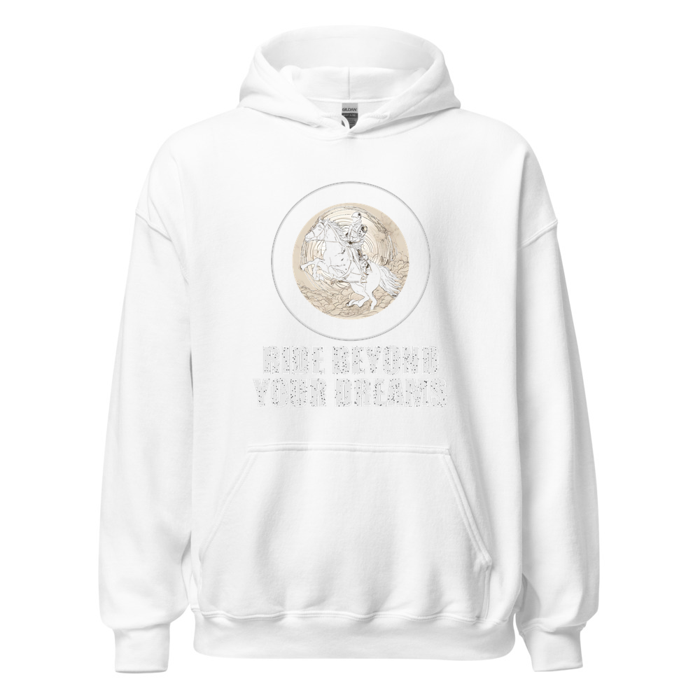 White Hoodie with print art