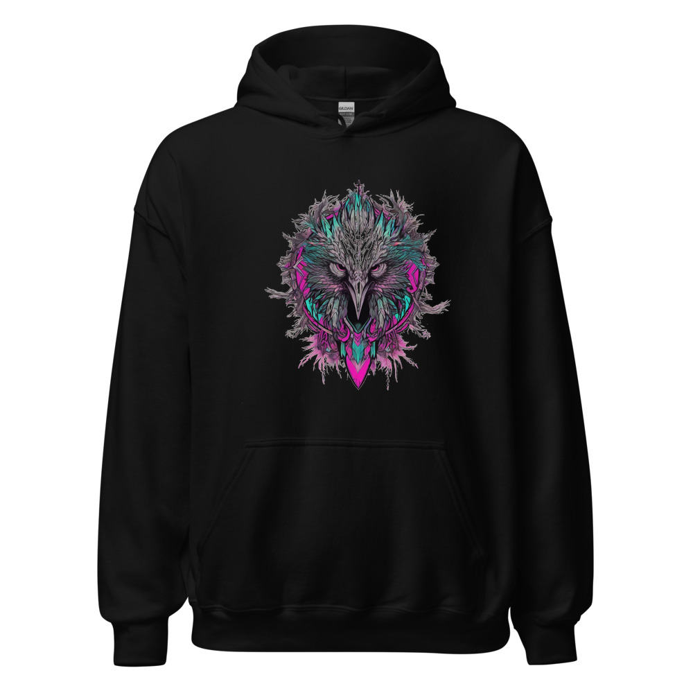 Black Hoodie with print art