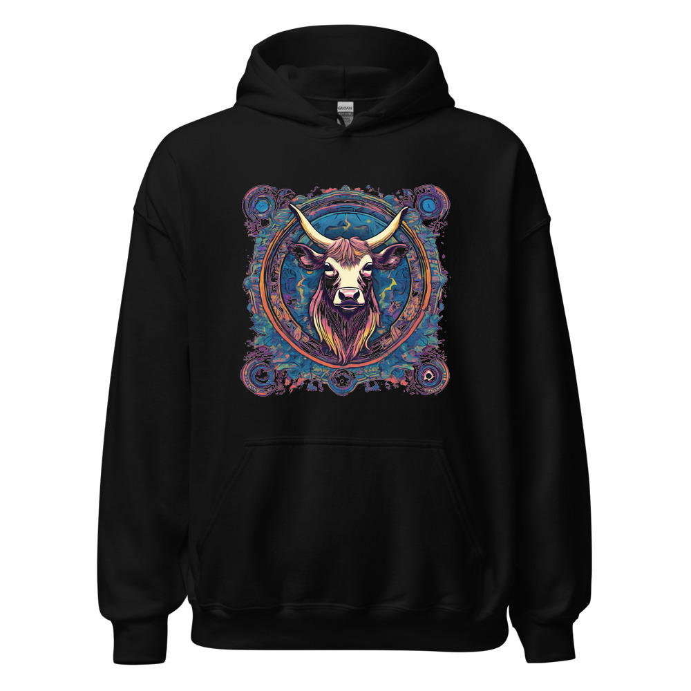 Black Hoodie with print art
