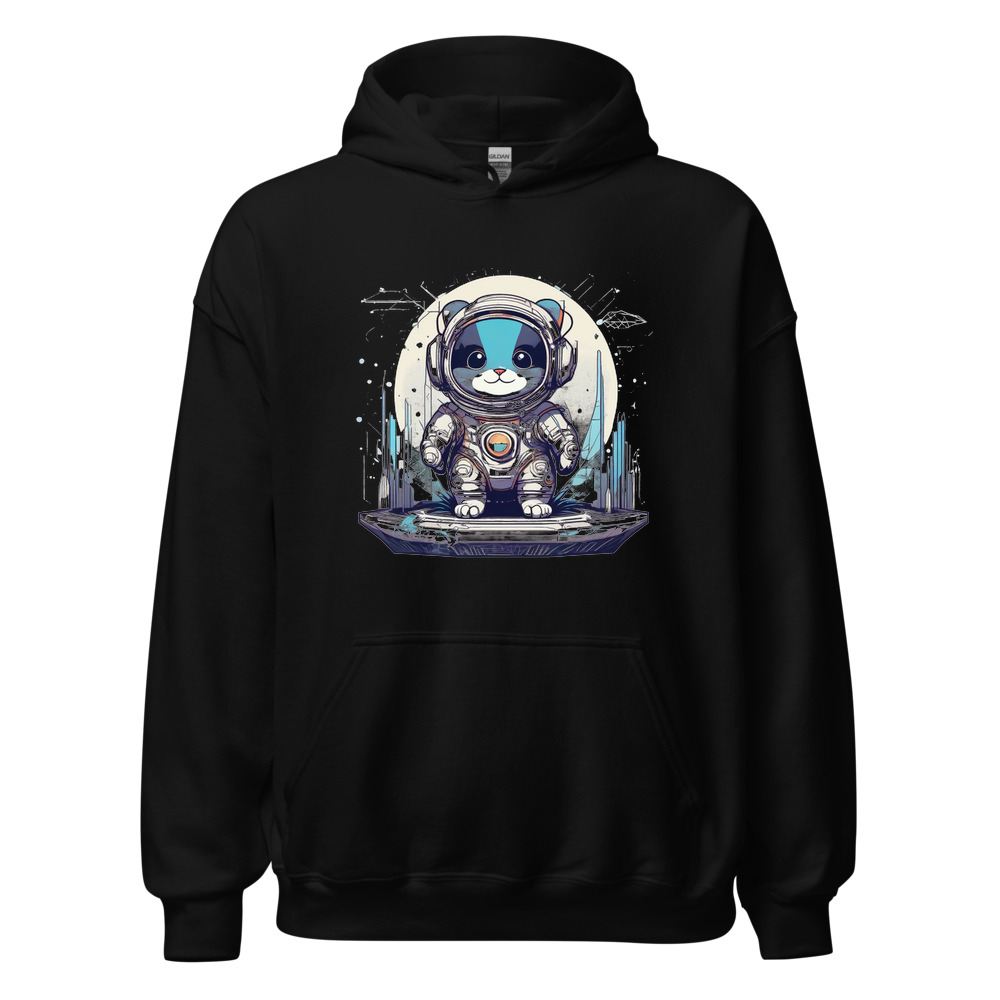 Black Hoodie with print art