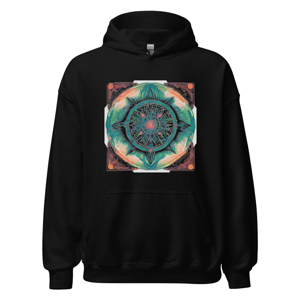 Black Hoodie with print art