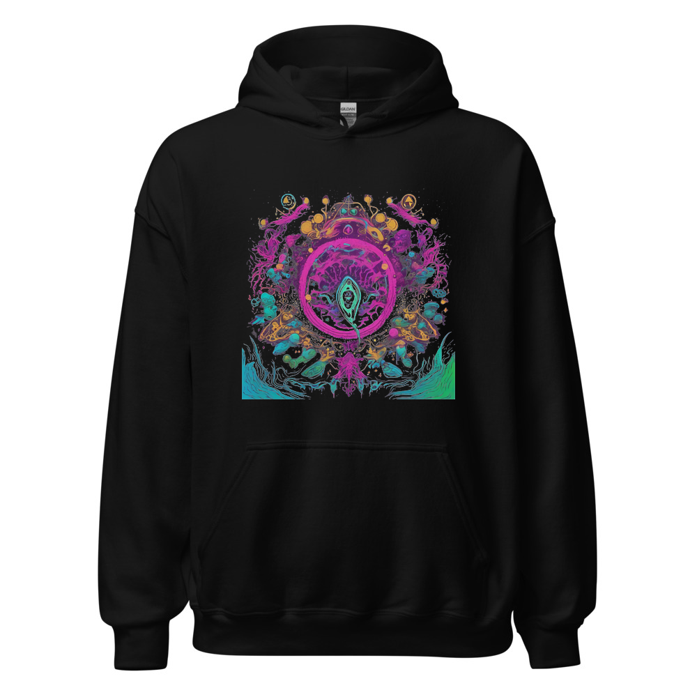 Black Hoodie with print art