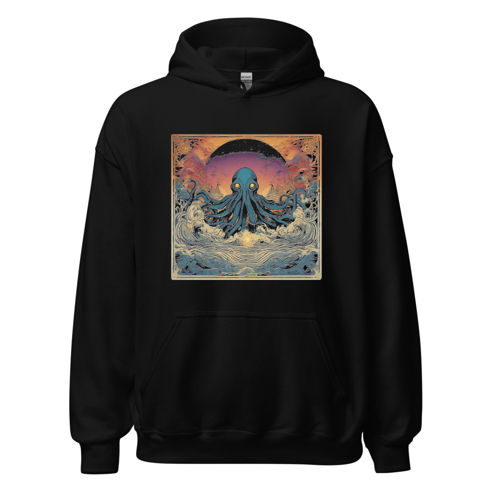 Black Hoodie with print art