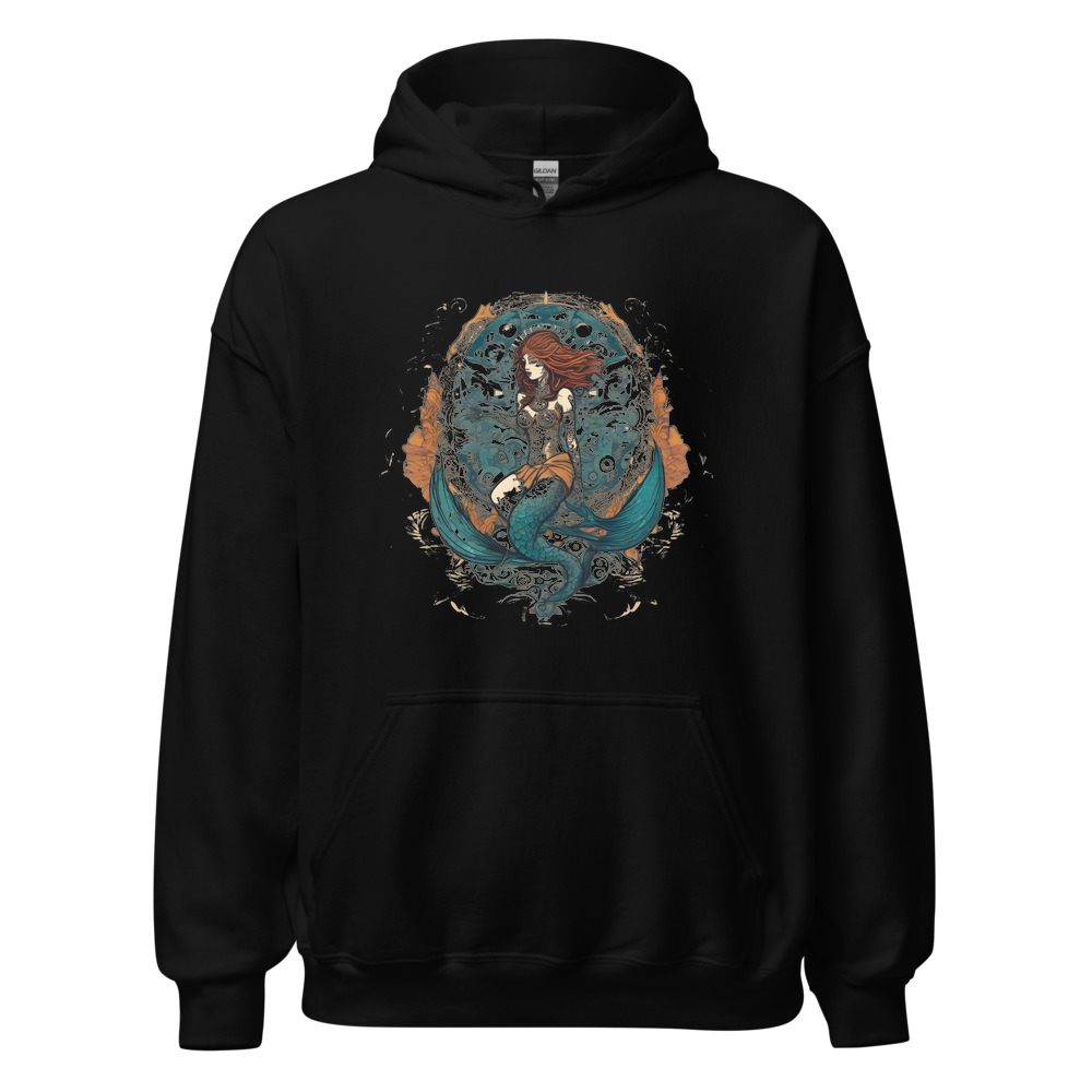 Black Hoodie with print art