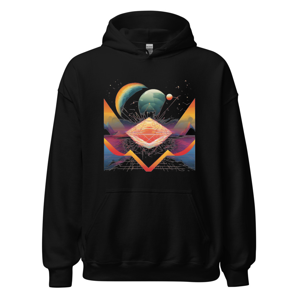 Black Hoodie with print art