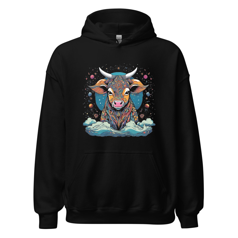 Black Hoodie with print art