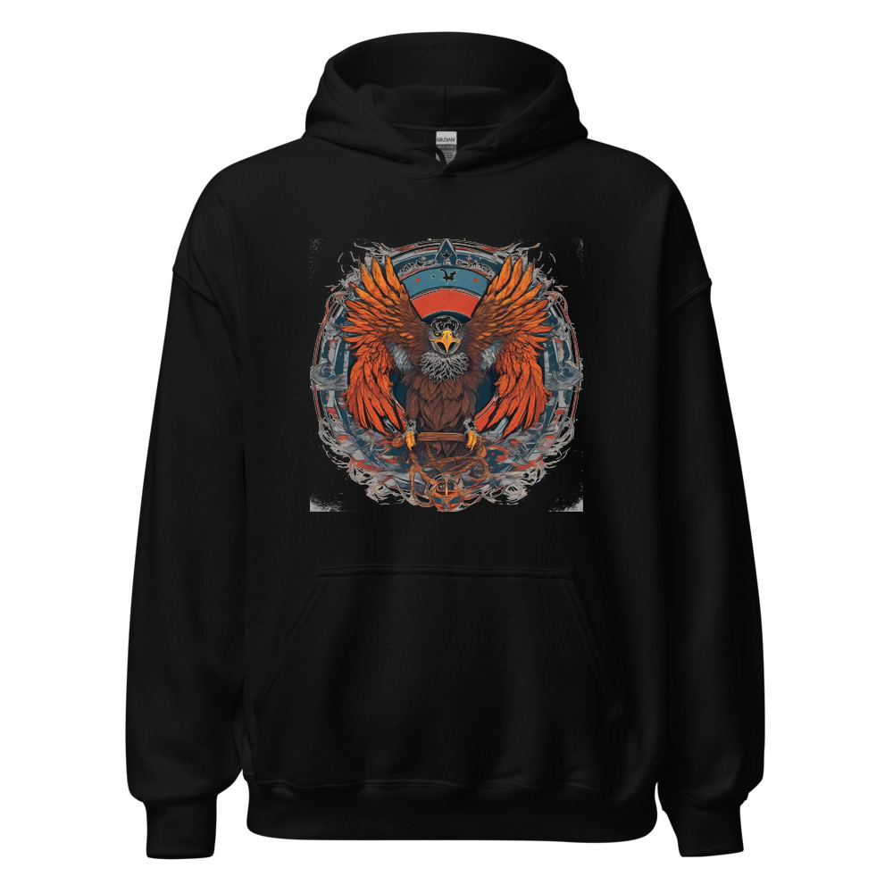 Black Hoodie with print art