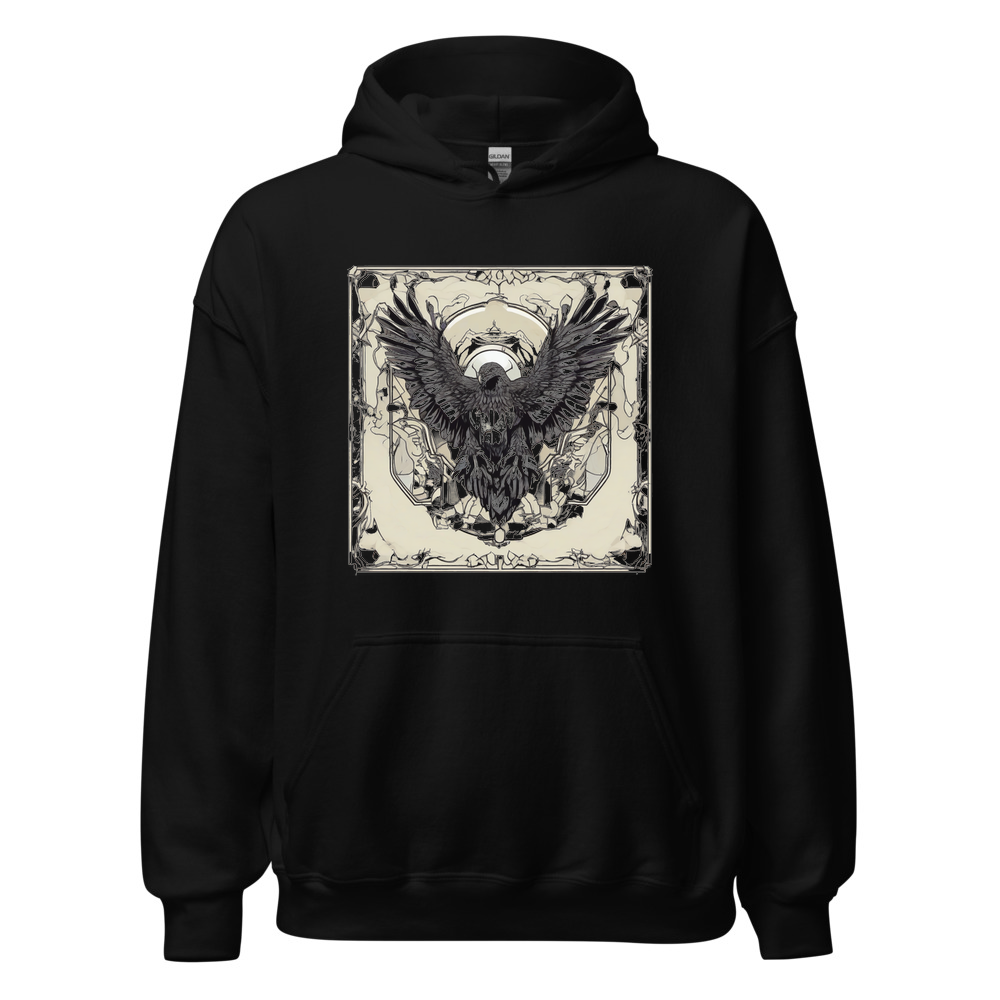 Black Hoodie with print art
