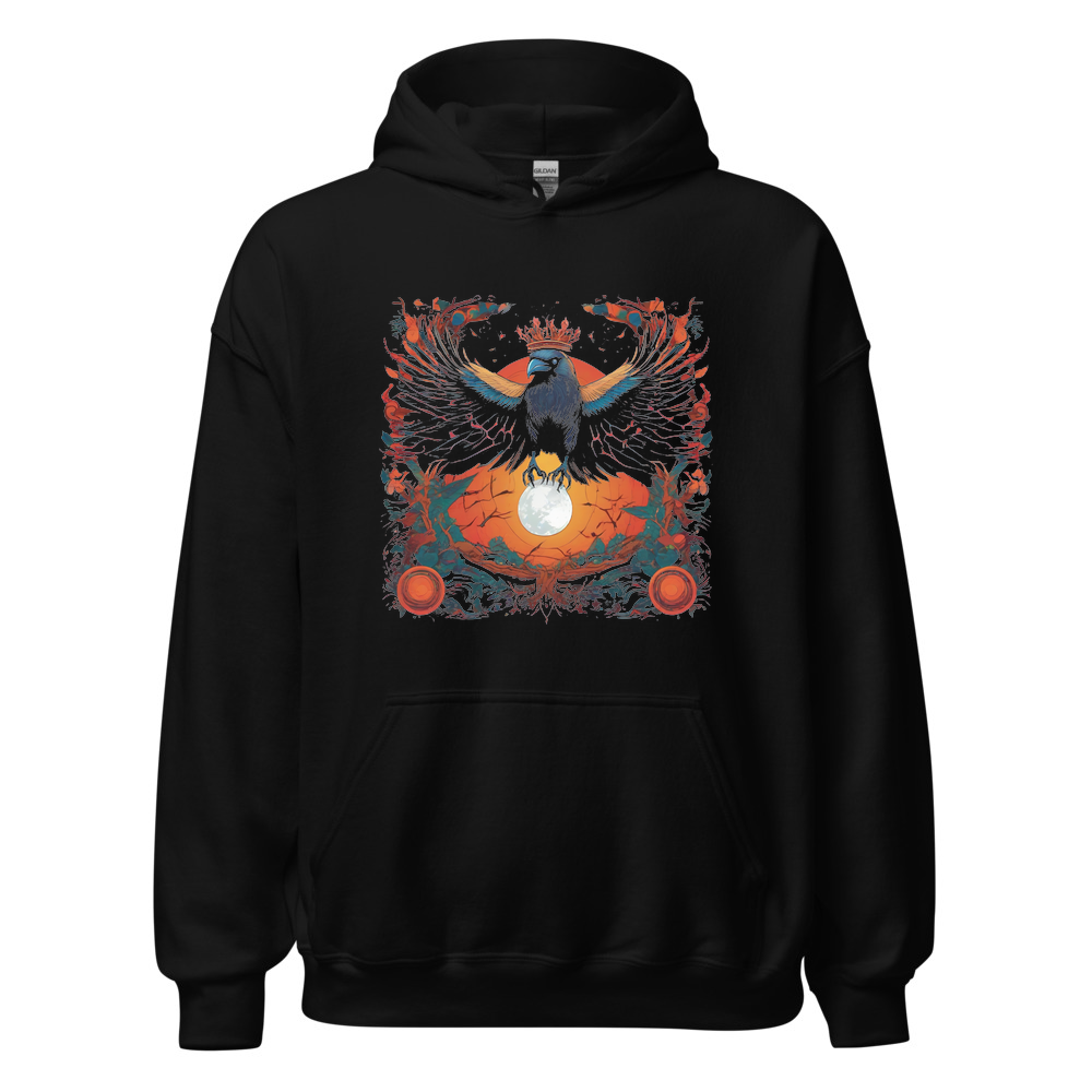 Black Hoodie with print art