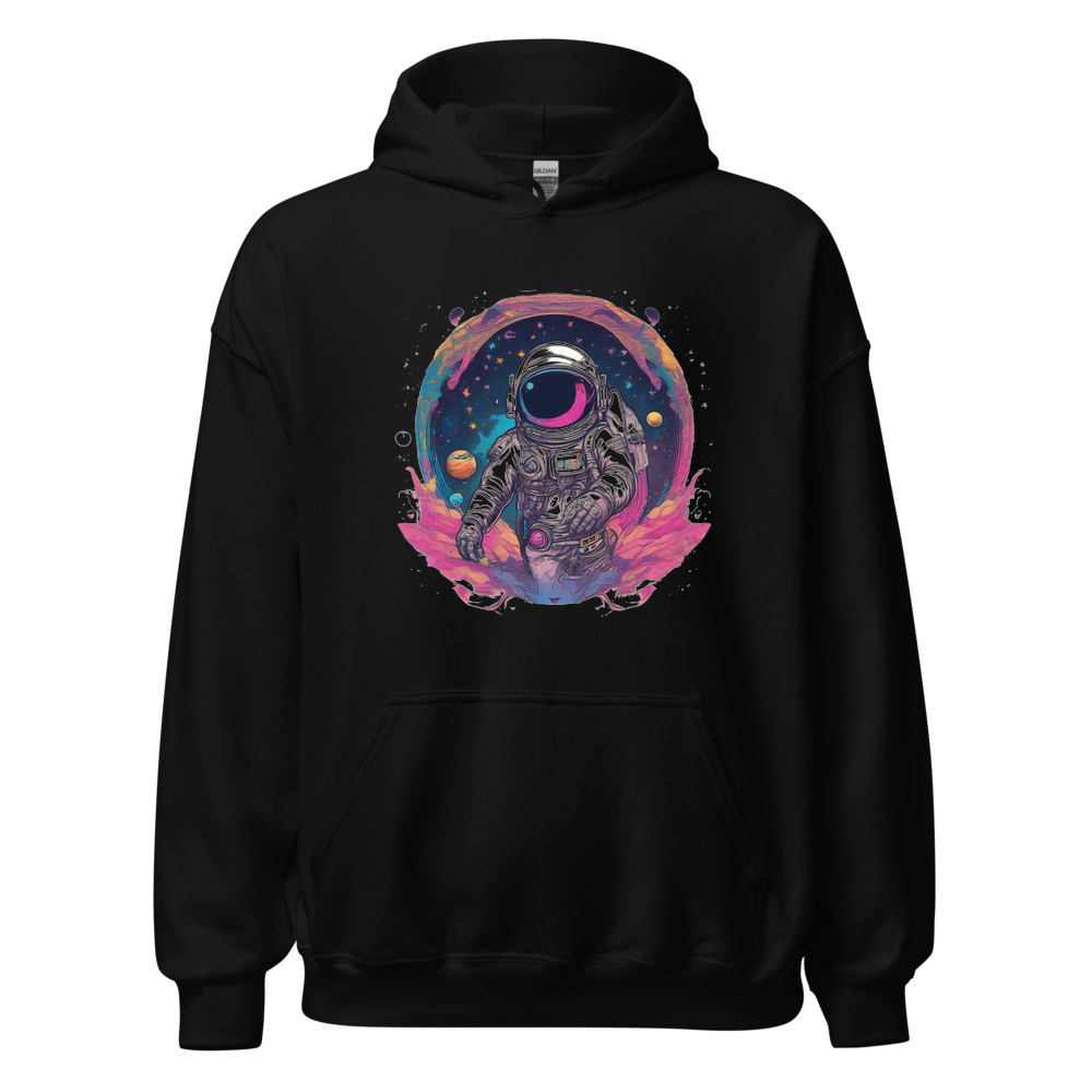 Black Hoodie with print art