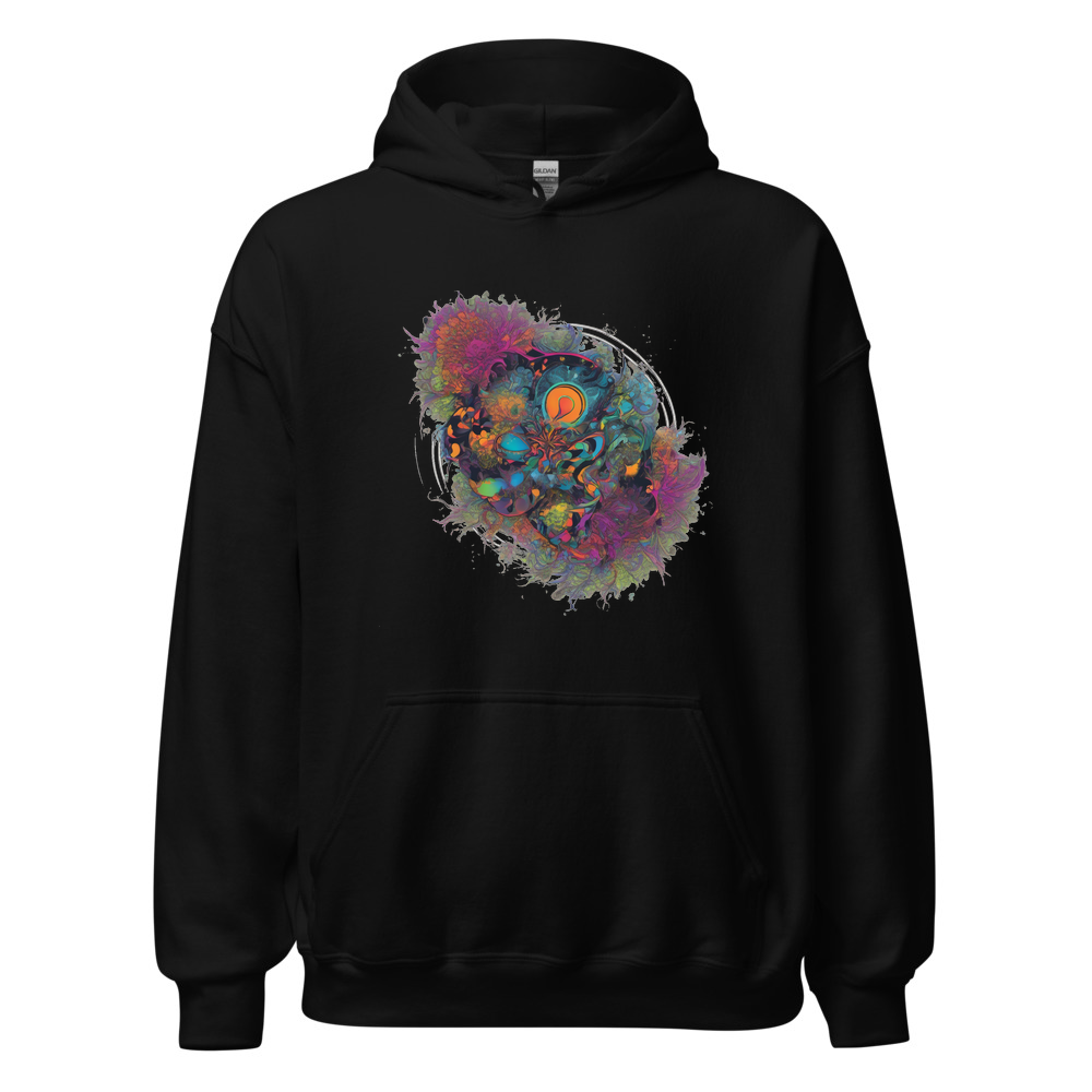 Black Hoodie with print art