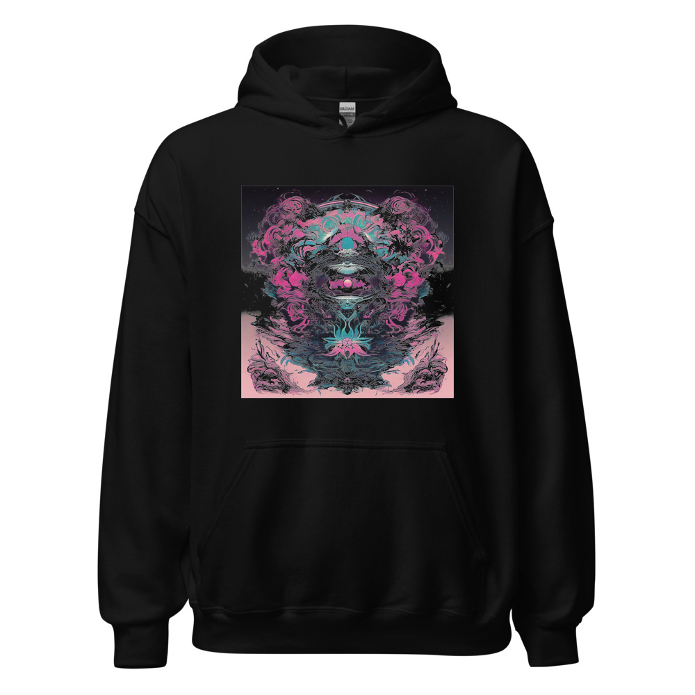 Black Hoodie with print art