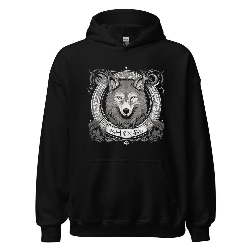 Black Hoodie with print art