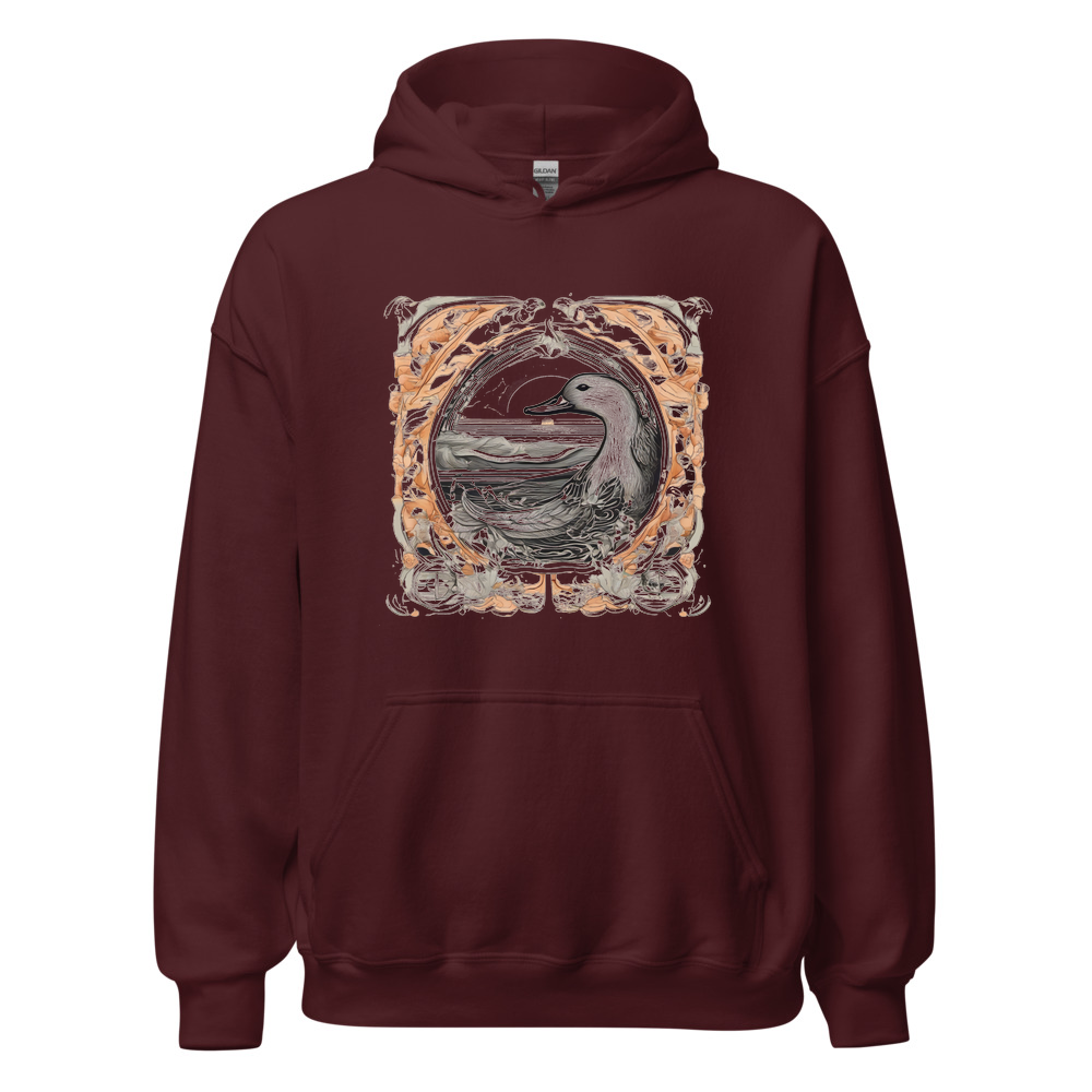 Maroon Hoodie with print art