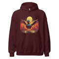 Maroon Hoodie with print art