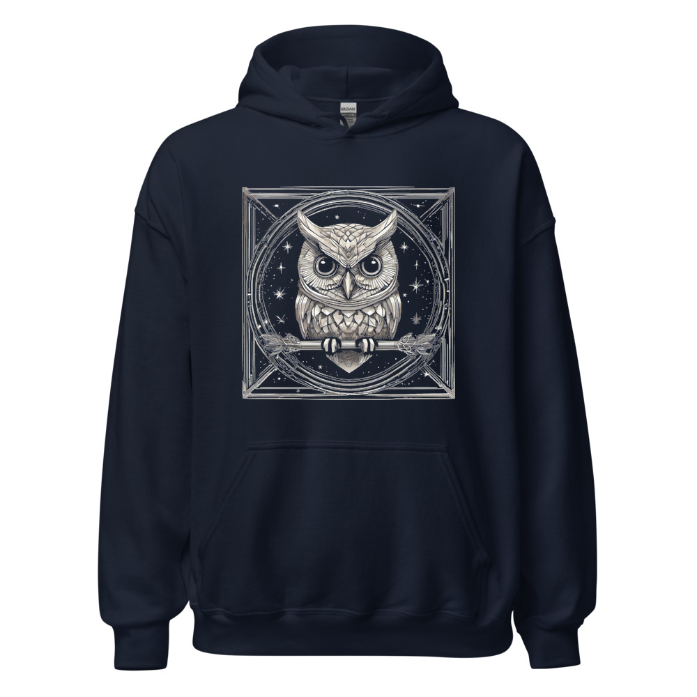 Navy Hoodie with print art