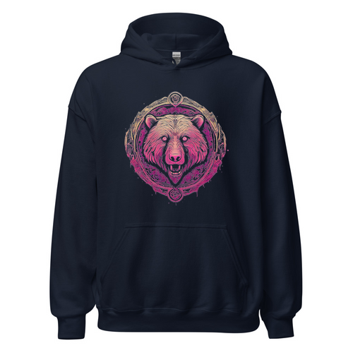 Navy Hoodie with print art