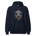 Navy Hoodie with print art