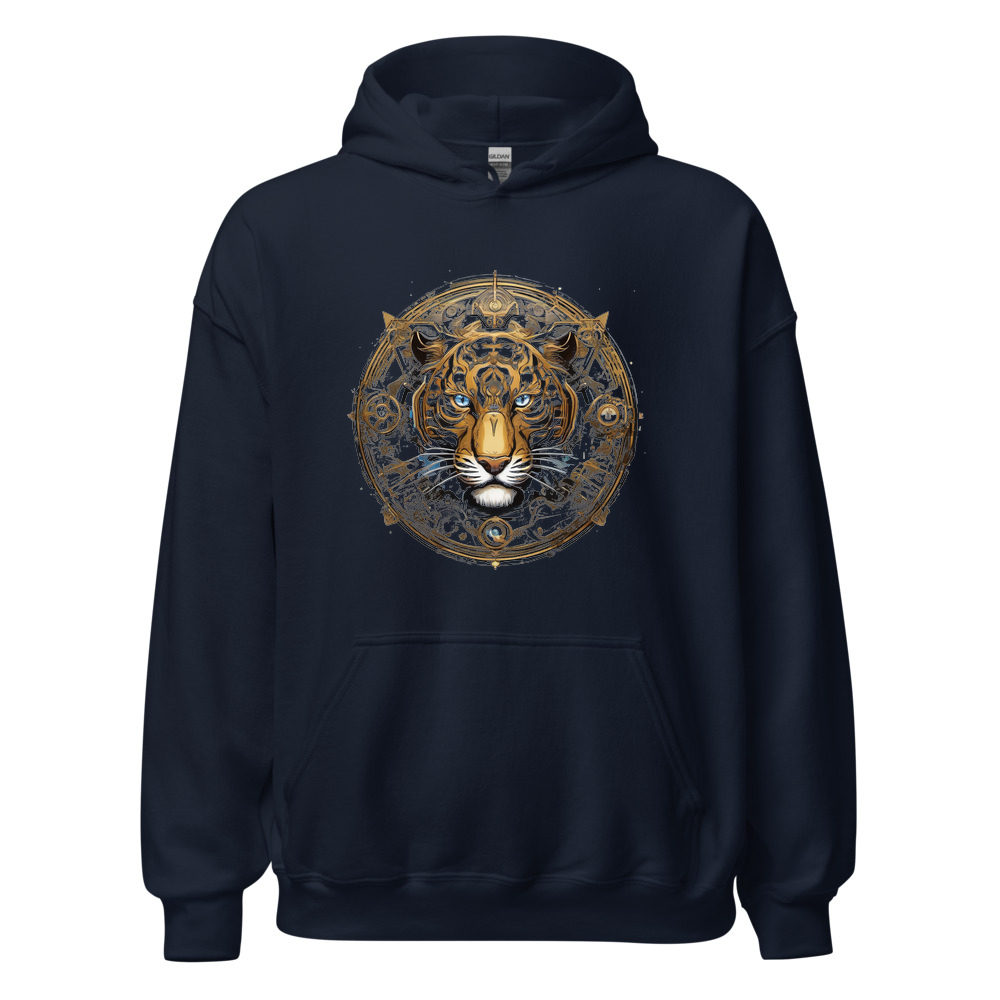 Navy Hoodie with print art