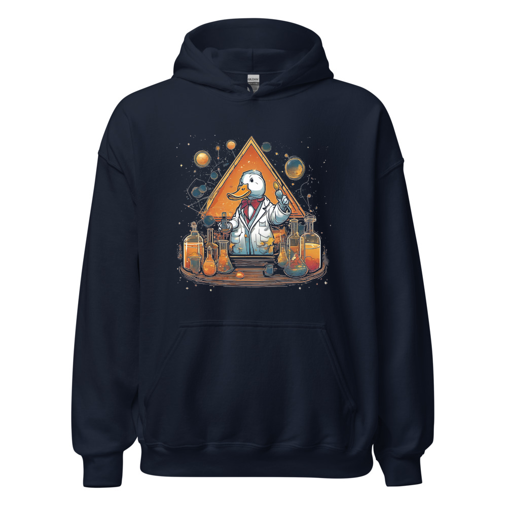Navy Hoodie with print art