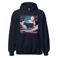 Navy Hoodie with print art