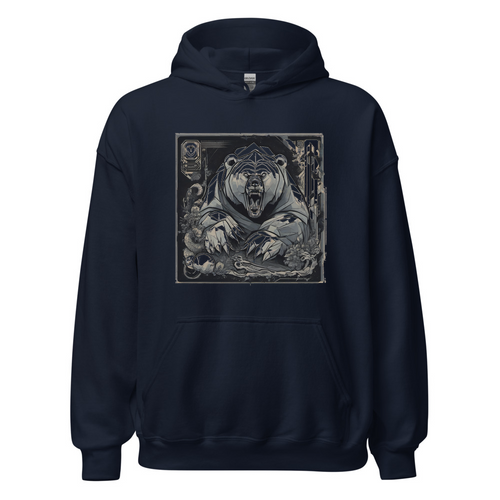 Navy Hoodie with print art