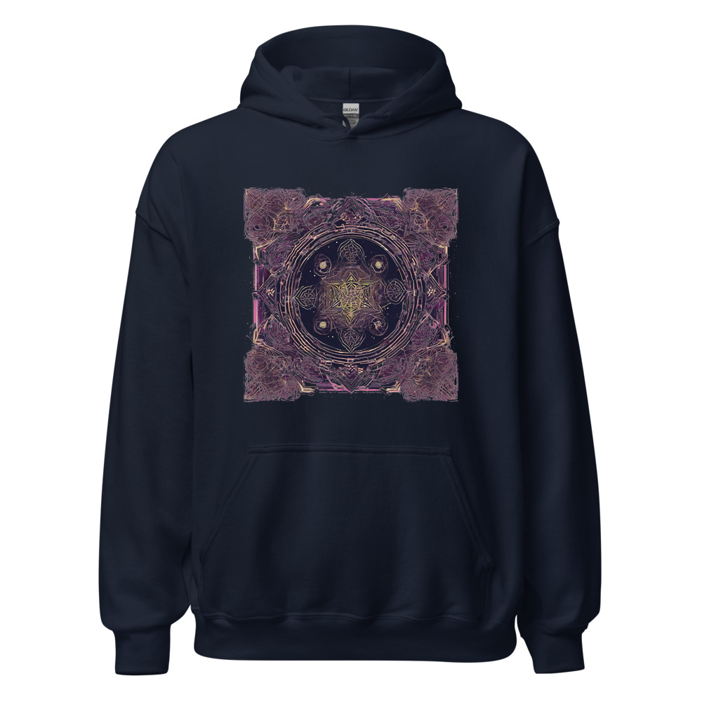 Navy Hoodie with print art
