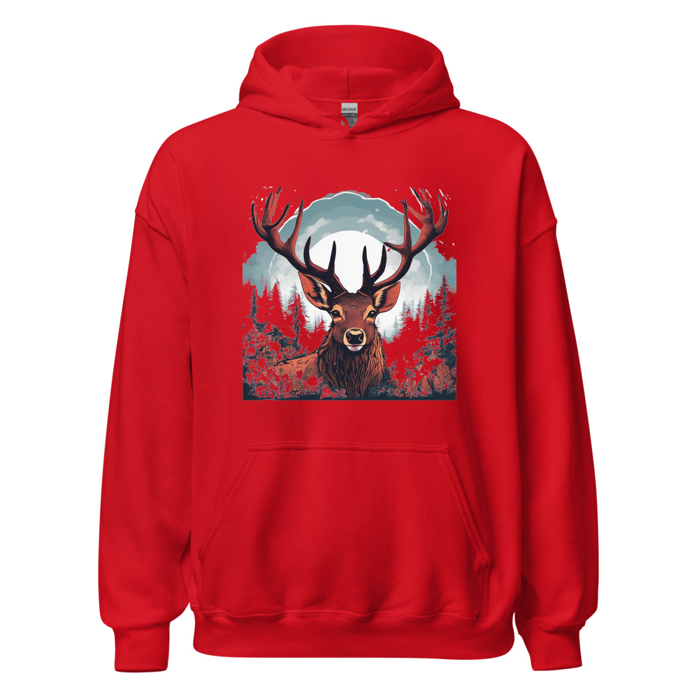 Red Hoodie with print art