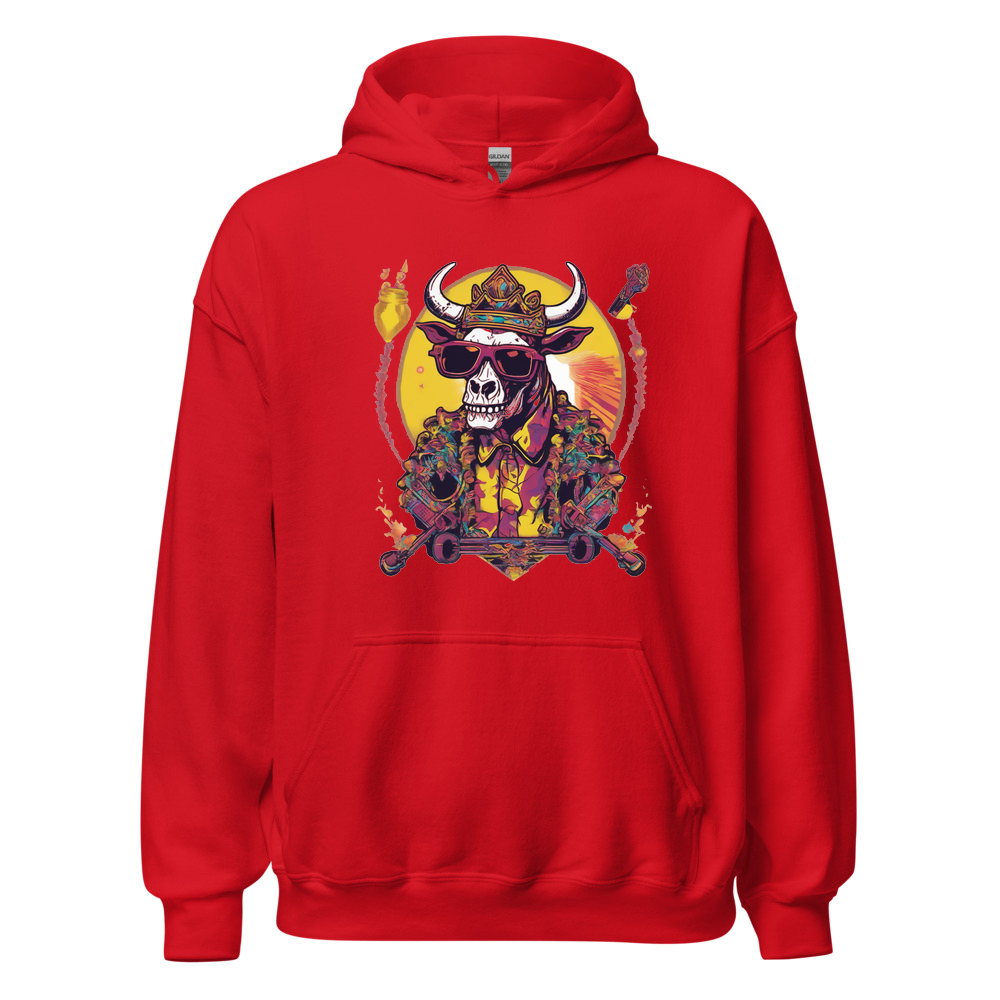 Red Hoodie with print art